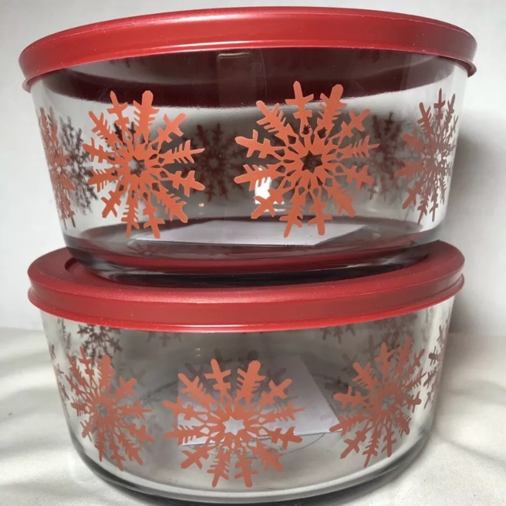 2019 Threshold 7 Cup Bowl w/ Lid Snowflake Holiday